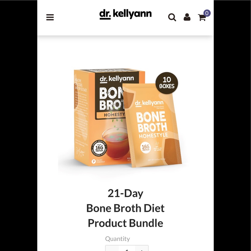 Dr. Kellyann Bone Broth 8 out of 10 boxes!